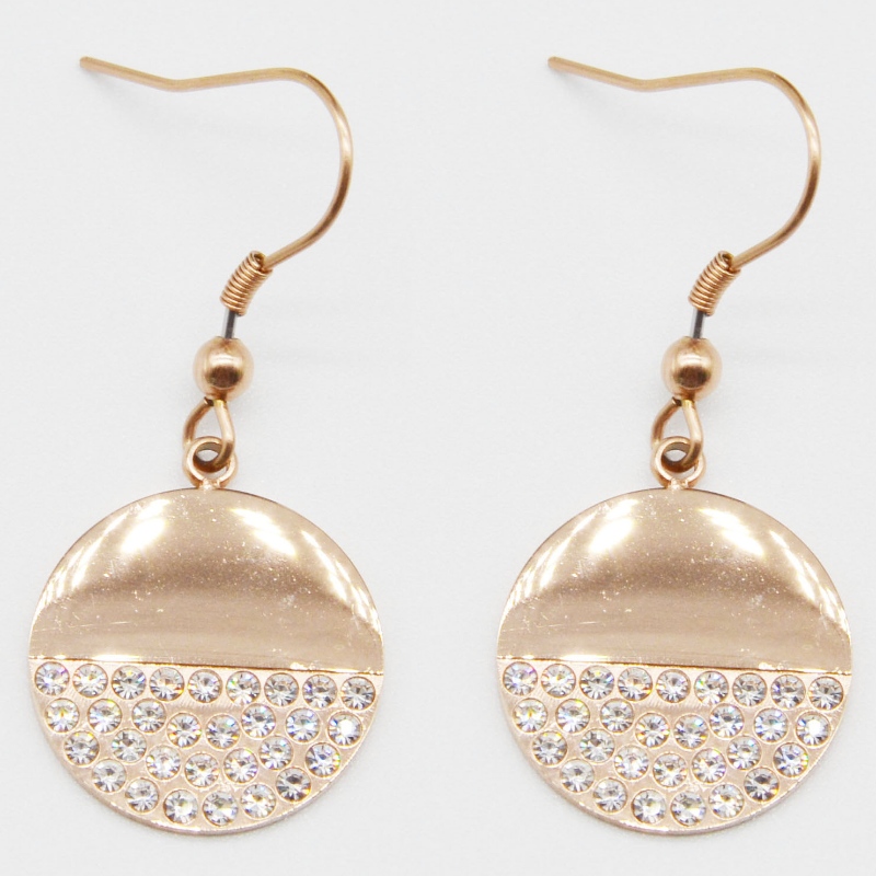 Divatékszer, rozsdamentes acél ékszer, rozsdamentes acél fülbevaló, gyémánt fülbevaló, gyémánt fülbevaló, strasszon, Zircon rfader0079