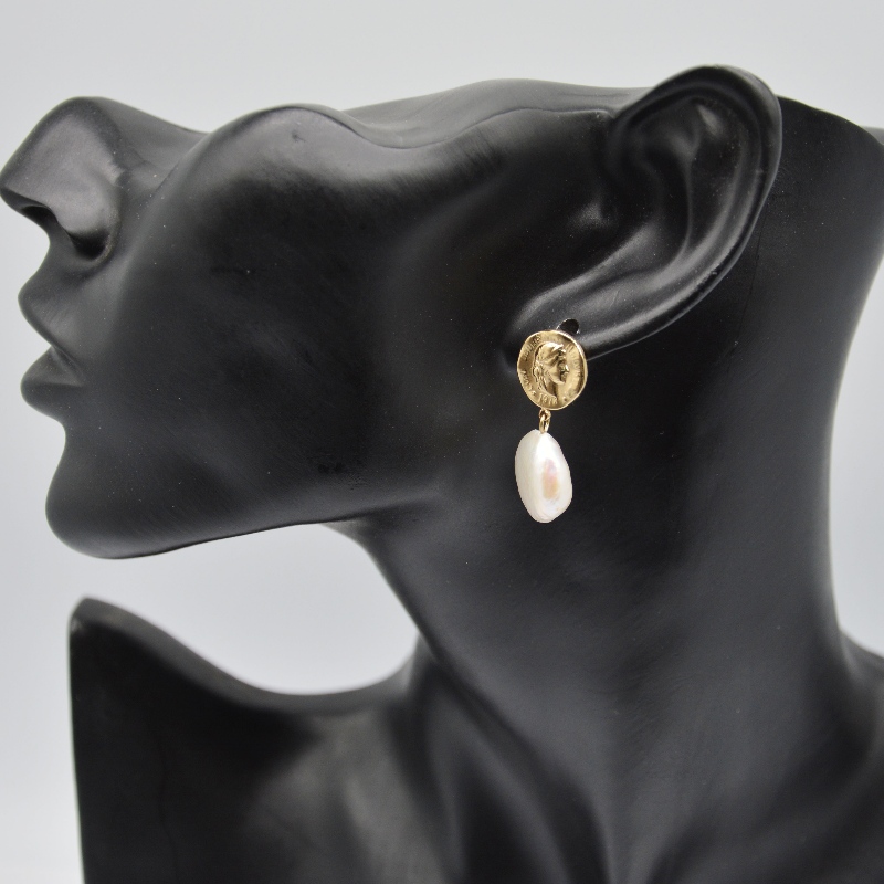 Stainless Steel Pearl fülbevalók, divatékszerek, divatékszerek, Pearl Jewerry rfber048