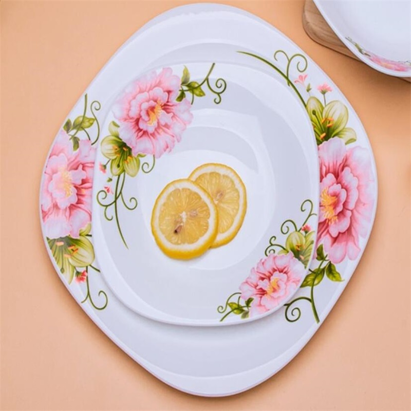 16F &Square Dinner Set Heat Resistant Opal Glassware