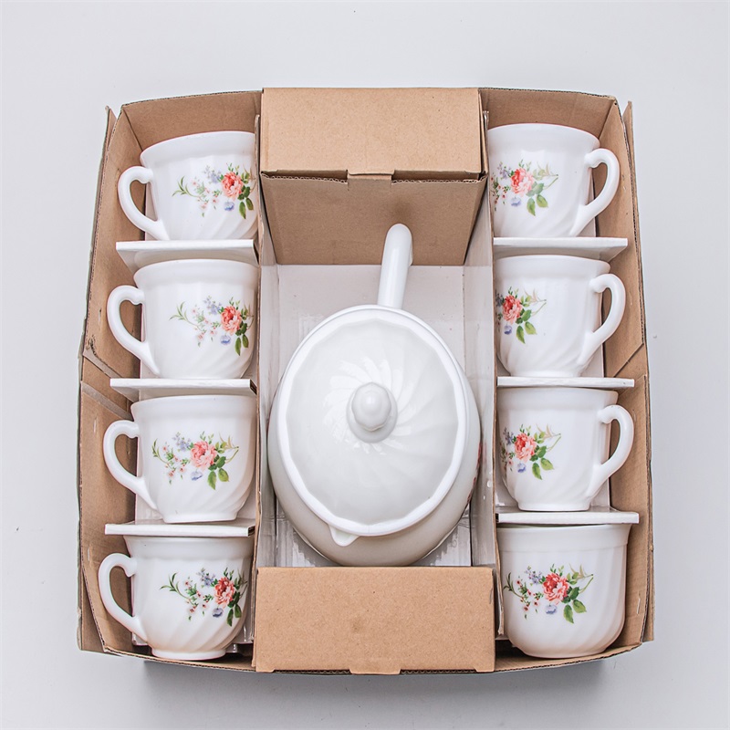 opál üveg üvegeszköz vacsora készlet - Round Coffee Set