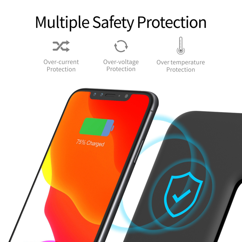 3in1 vezeték nélküli töltő, kompatibilis az iPhone iWatch-rel