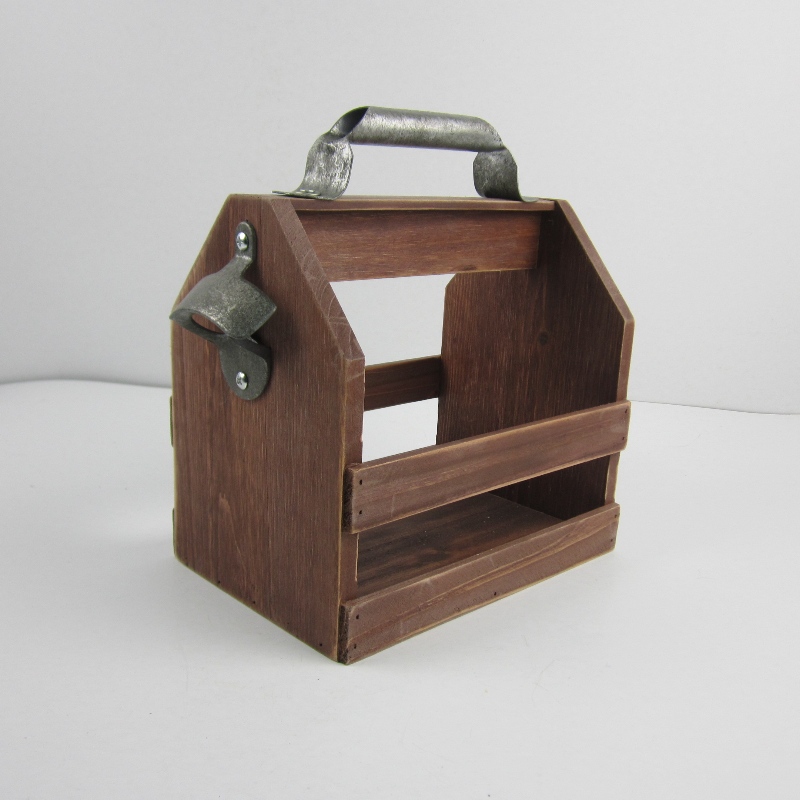 6 darabos fa sörösüveg Caddy nyitóval