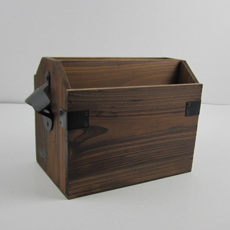 Fából készült távirányító Caddy üvegtárral