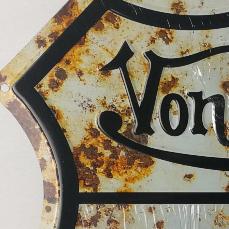 Vintage dombornyomott fém ónjelek a kocsmák lakberendezési vagy figyelmeztető tábláira Retro ónjelek Vintage dekoratív lemezek fém fali művészet