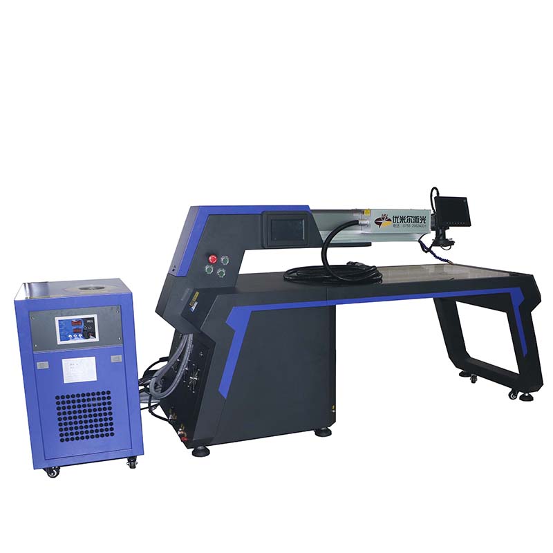 Rozsdamentes acél horganyzott acéllemez kültéri LED hirdetések Jelek Reklám Kézi YAG csatorna levél lézeres hegesztőgép