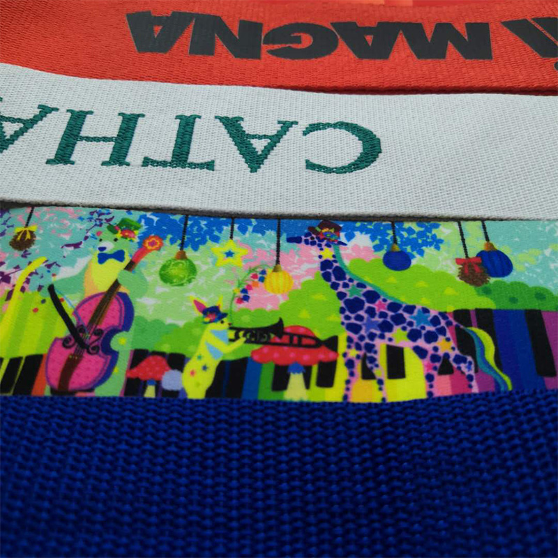 A gyári közvetlen értékesítés kétoldalas, selyemvászon alakú poggyászöv, forró csomagszállító öv, jackquard csomagkötő öv, vastagbító hozzáigazítás