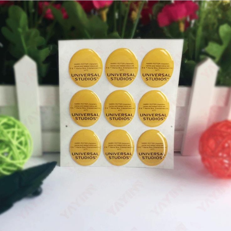 Gyártó Special Color Screen Printing Pattern Egyedi kristály csöpögő címke környezetbarát csöpögő műanyag címke öntapadó nyomtatási cseppek