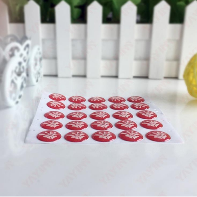 Tailor-készítésű különleges színű selyem-vászon nyomtatás csöpögő, finom esztétikus ragasztó, színes matrica, átlátszó PVC címke, csöpögő ragasztó