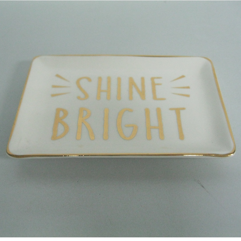 Gold Rimmed Ceramic Food Service Plate Defication Plate 4\\\