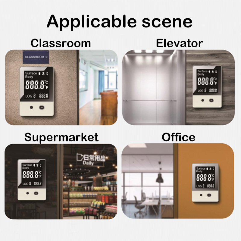 Intelligens hőmérsékletmérő-szkenner nyolc nyelven sugárzott