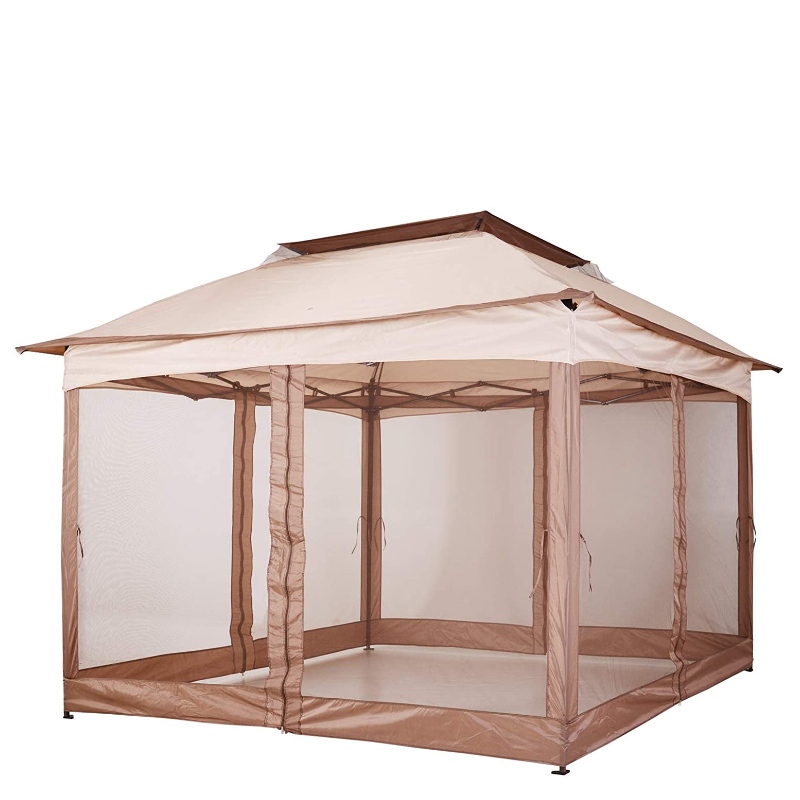 Az Outdoor 2-Tier Top Folding Portable Pop Up Gazebo Zippered Nettinggel