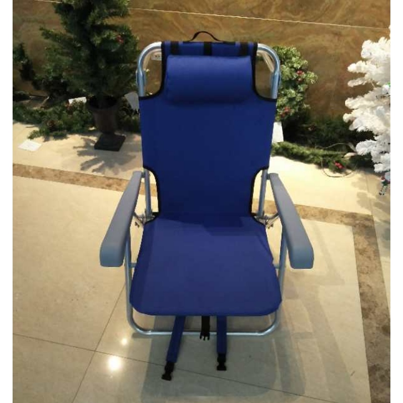 Kültéri egymásra rakható acél hátizsák hordozható összecsukható tengerparti kempingszék