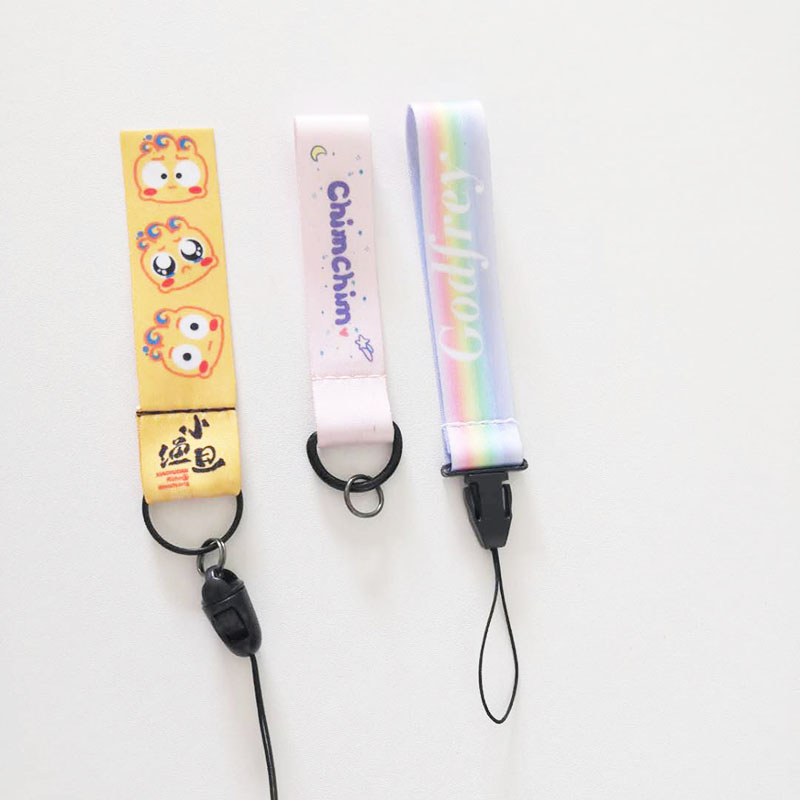 Gyártó közvetlen értékesítése testreszabott nagykereskedelmi mobiltelefon függő kötél kulcstartó kiegészítők kézi kötél nylon függő kötél poliészter függő kötél nyomtatható logó