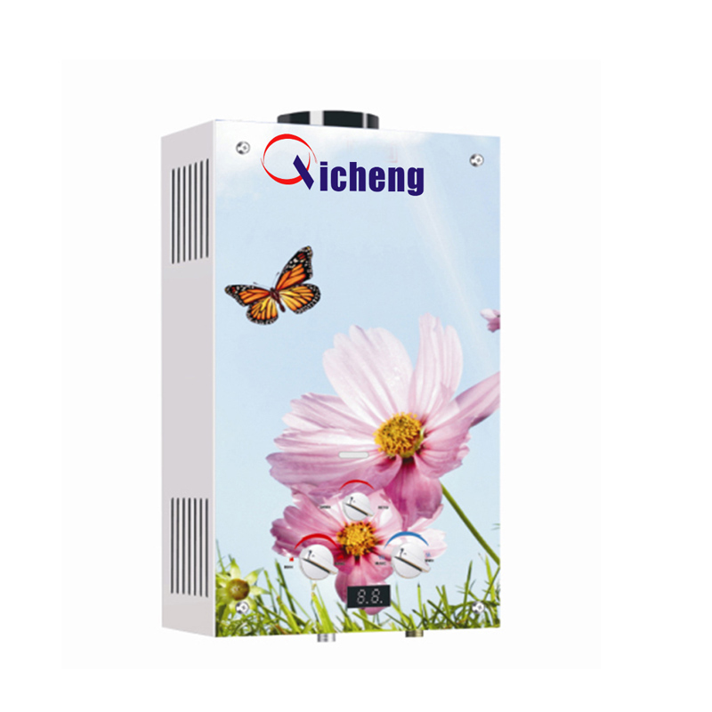 Eredeti fényű üvegpanel 10L gázzal működő vízmelegítő