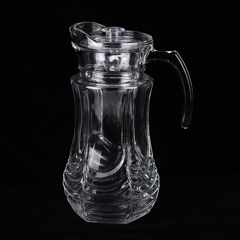 Spot nagykereskedelem átlátszó üvegvakoló edény hideg vízforraló nagy kapacitású, magas hőmérsékletnek ellenálló hidegvíz kancsó juice juice kancsó egyedi