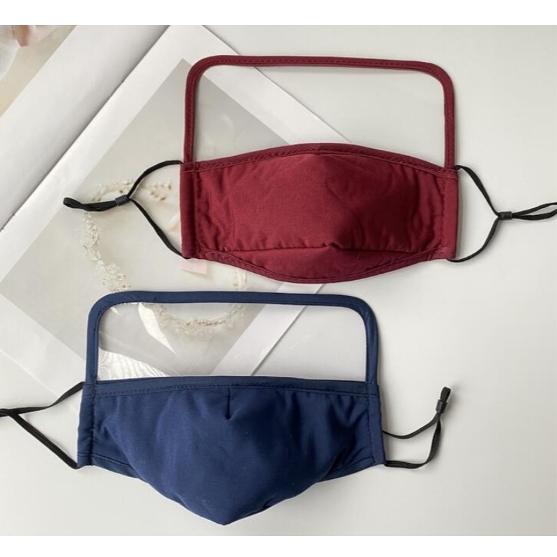 SZÖVETT SZEREPM maszk 100% pamut, bőr-barát szem- és szájvédő, kétoldalas köd elleni PET & PM2.5 szűrővel