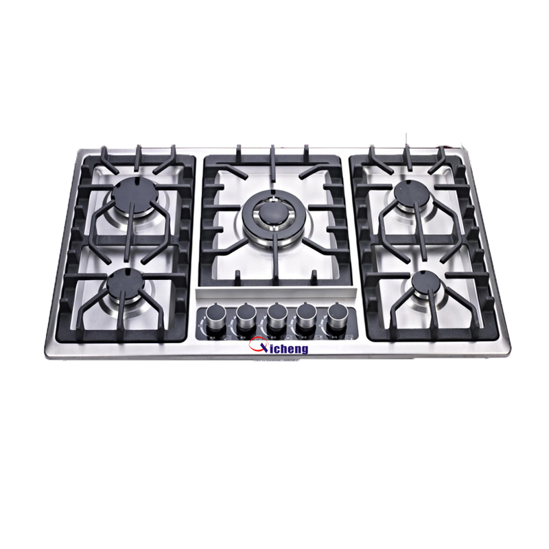 OEM márkanévű, rozsdamentes acélból készült 5 égőtartalmú főzőlap gáztűzhely
