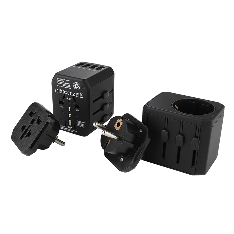 Grounding110V- 240V világméretű csatlakozók univerzális 4 USB port 5V/6A szabványos többcélú utazóadapter