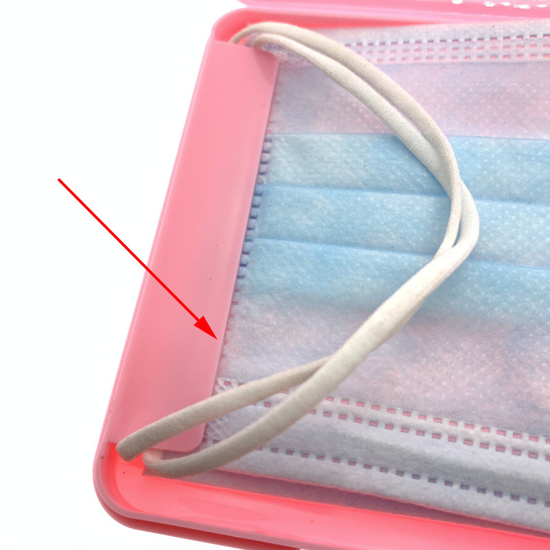 Kis méretű Coloful műanyag arcfedél tároló tok hordozható műanyag maszkolt fedél tároló tartó maszk tartó utazódoboz