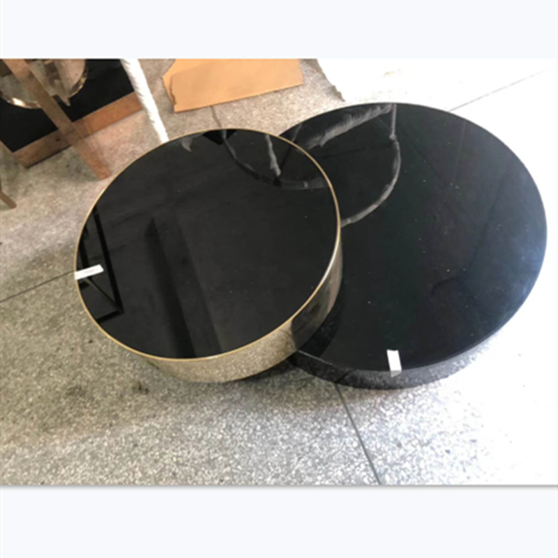 Rozsdamentes acél és márvány dohányzóasztallal