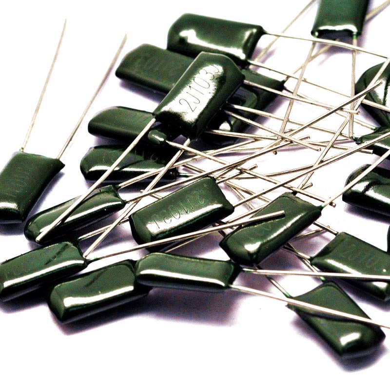 Ruofei márkanév CL11 zöld mylar kondenzátor 100 V 250 V 400 V 630 V 1000 V poliészter film kondenzátor