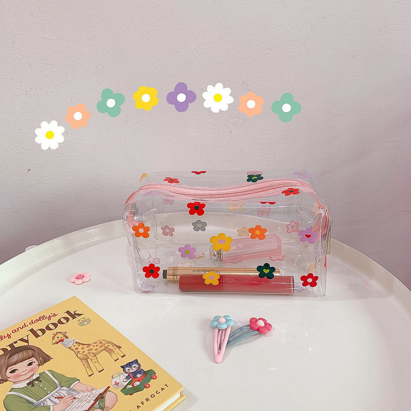 Japán és Dél-Korea átlátszó vízálló smink táska hordozható nőknek szél rajzfilm nagy kapacitású lányok mosás táska gyártók egyedi