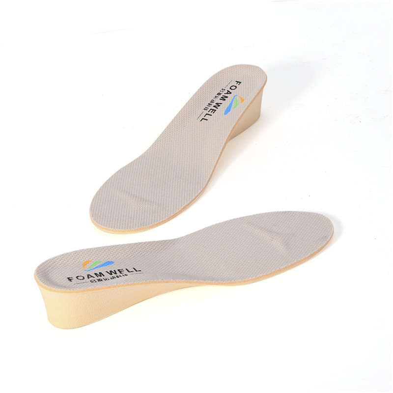 High Quality 5D Memory Foam PU GEL Cushion Shoe Livator Comfort Láthatatlan Plastical Height increamered Insoles
