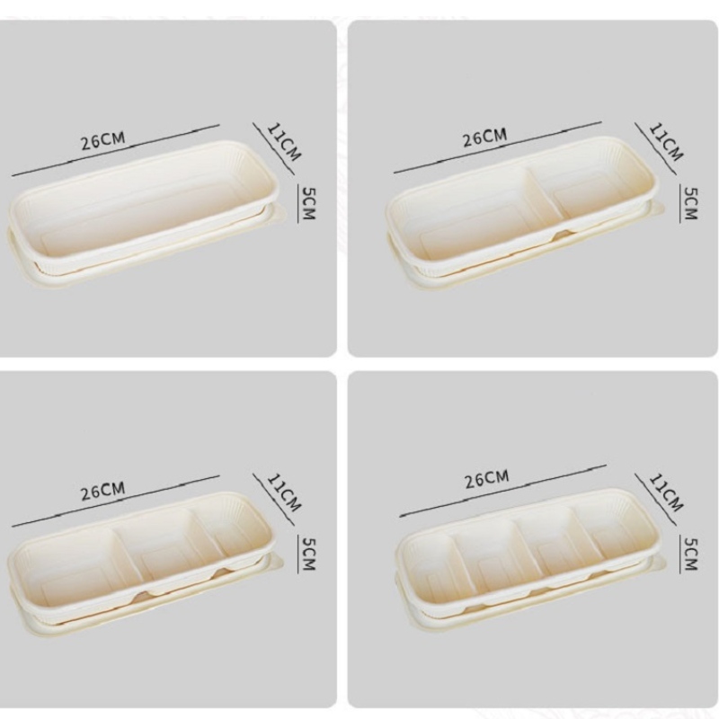 eldobható, biológiailag lebontható, környezetbarát kukoricakeményítőből készült élelmiszer-tartály