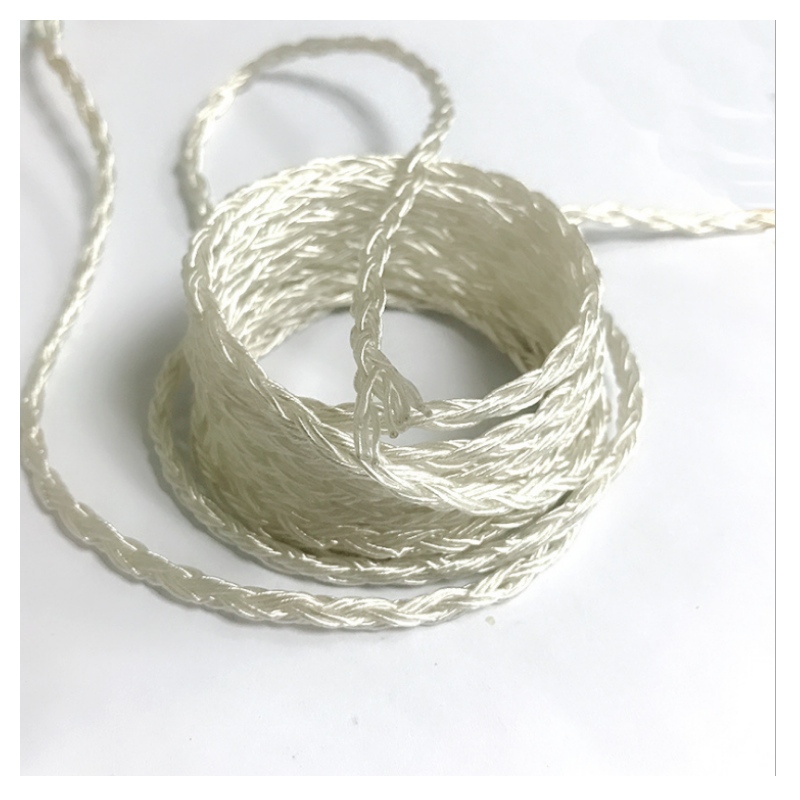 Egyedi új, tiszta ezüst huzalból készült 10 szál, tiszta ezüst huzalból szőtt, hi-fi fejhallgató huzal DIY frissítőhuzal