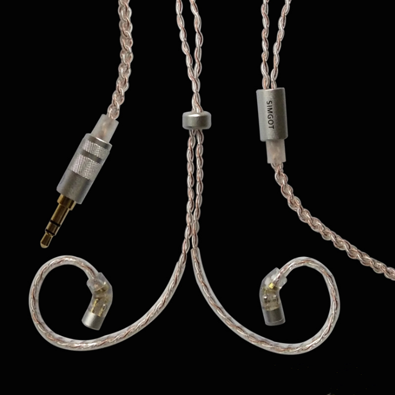 A japán rézveréb EM2, mikrofonos fülhallgató frissítési vezetékkel 0.78 MMCX/C típusú ezüst bevonatú réz fülhallgató dróttal