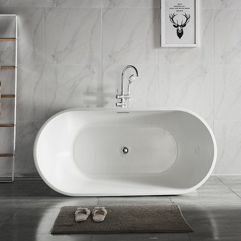 Modern Fehér Fürdőszoba Szilárd Surface Freestand Batthaugh Hotel Project vagy otthoni használatra