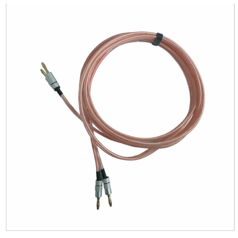 Egyedi módon szállított banánfejű hangszóró huzal 5.0mm800 mag nagy tisztaságú réz dupla szigeteléssel párhuzamos hanghuzal