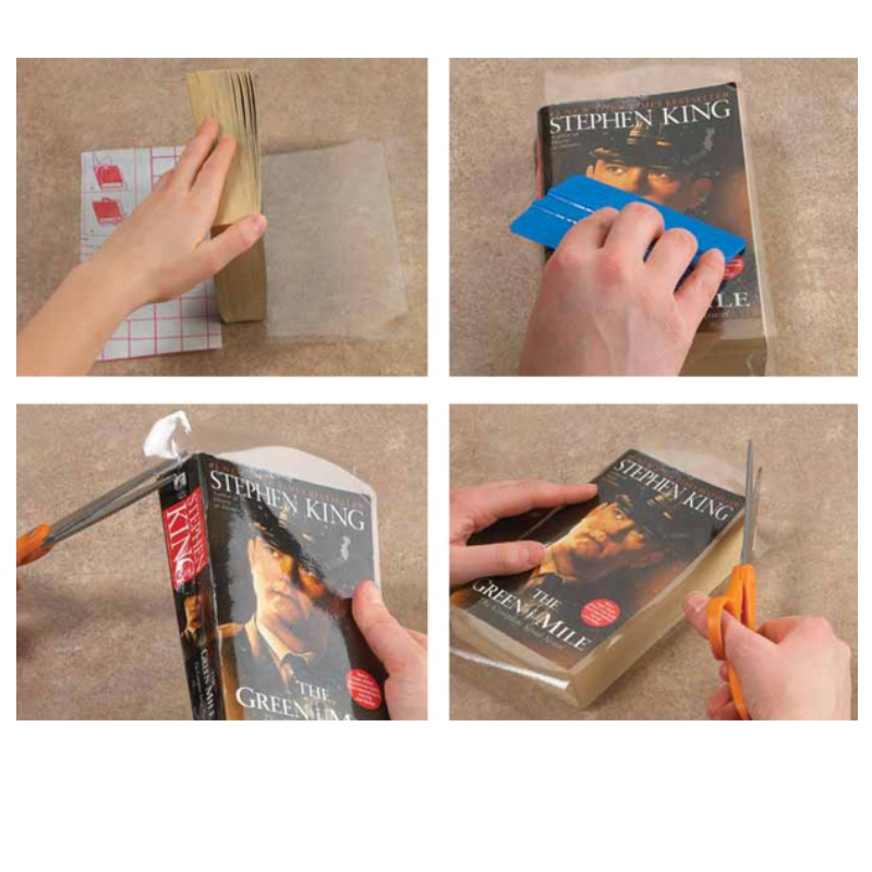 50cm*36cm tiszta/átlátszó ragasztó PVC könyv borítása