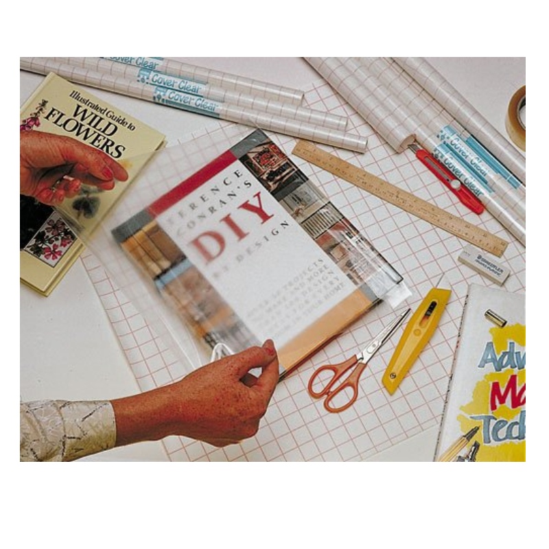 Gördülj meg saját magad tapadó átlátszó műanyag könyv borítása