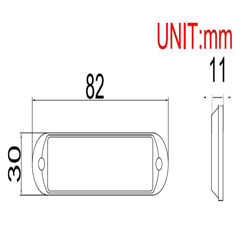 9W LED figyelmeztető fényszóró