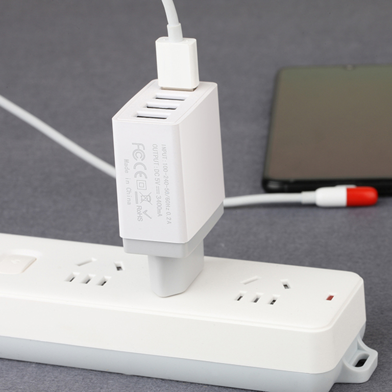 4 portos USB fali utazótöltő adapter Gyors mobiltelefon-töltő több portos USB-töltők