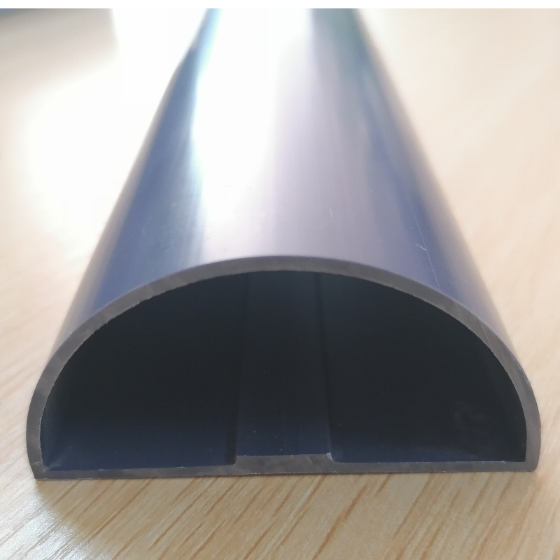 Görbült PVC D alakú műanyag csatorna félvezető csőprofil
