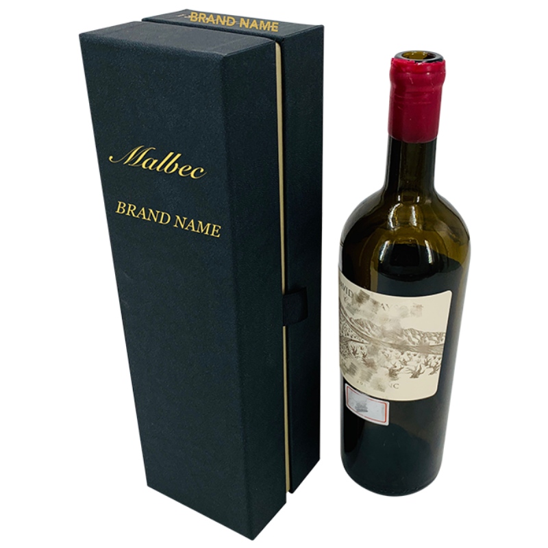 Luxus egyedi borosdoboz, fekete EVA belsejében