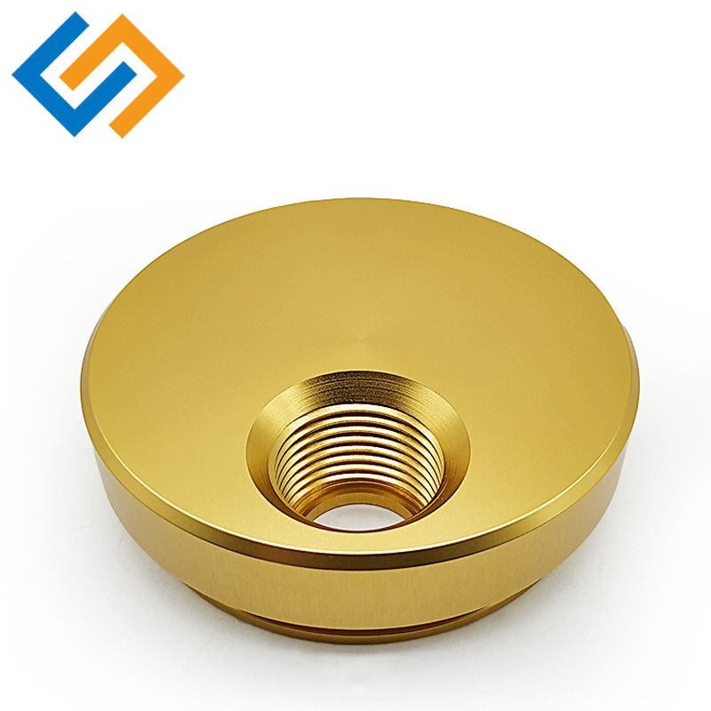 Egyedi sárga alumínium sajtolt profilok eloxált CNC alkatrészek