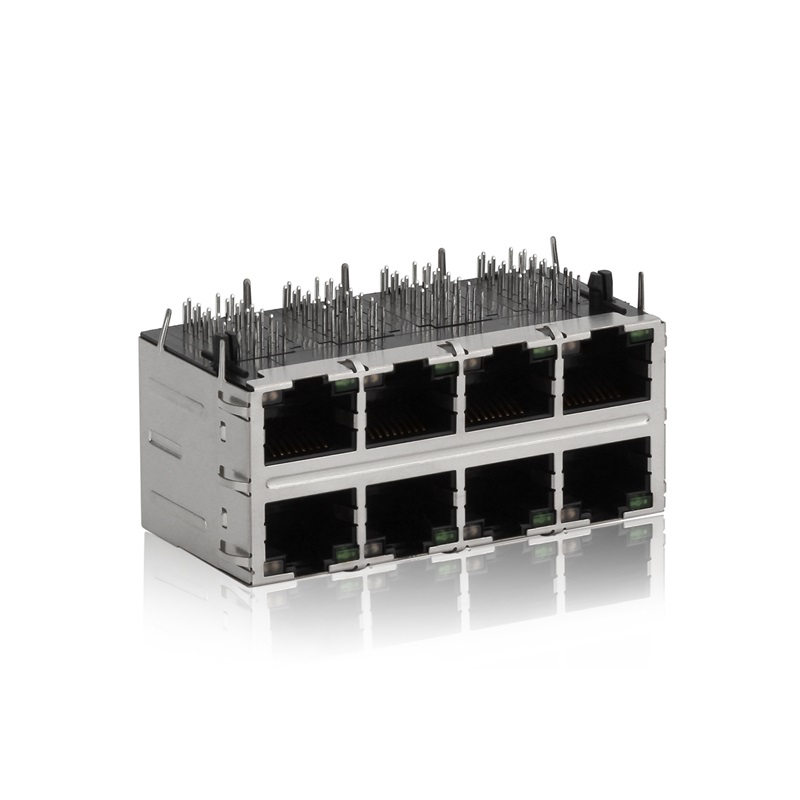 RJ45,2X4(Szűrő),LED,Shield Case