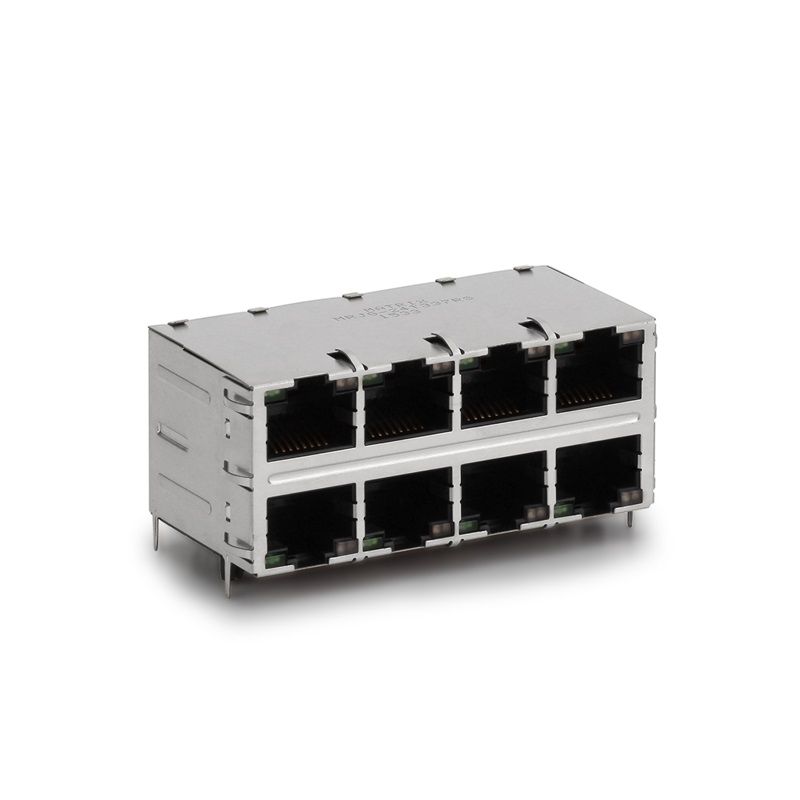 RJ45,2X4(Szűrő),LED,Shield Case