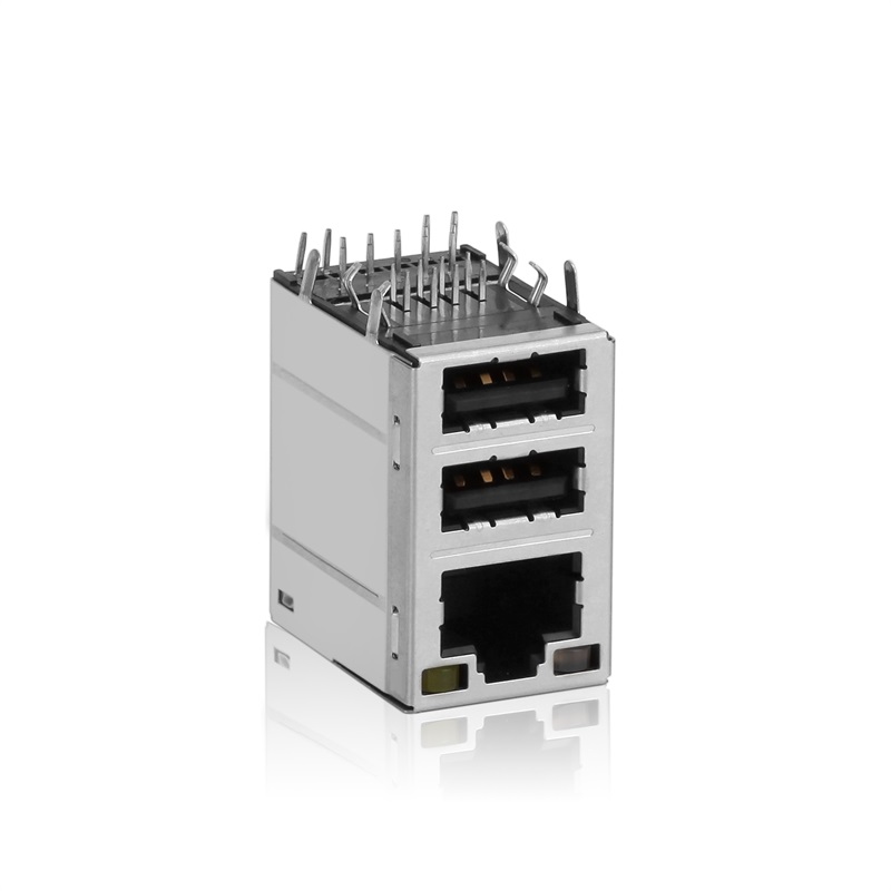 RJ45+USB2.0(szűrő),LED,Shield Case