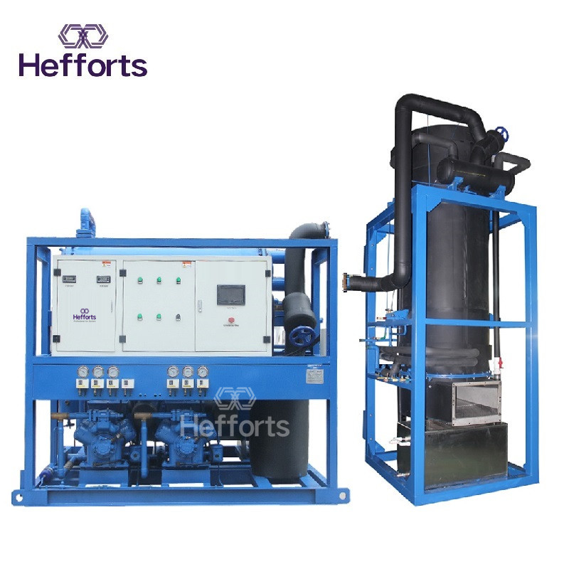 H-M interaktív vezérlőrendszerrel rendelkező ipari 30ton csöves jéggép