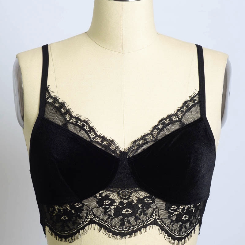 GA-5310 Grace Girl Velvet és Lace Half Cami