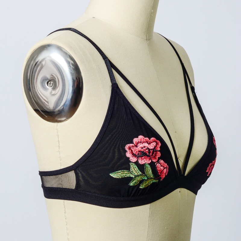 GA-5419 Grace Girl Rose hímzés Patch Strap Bralette Nagykereskedelem