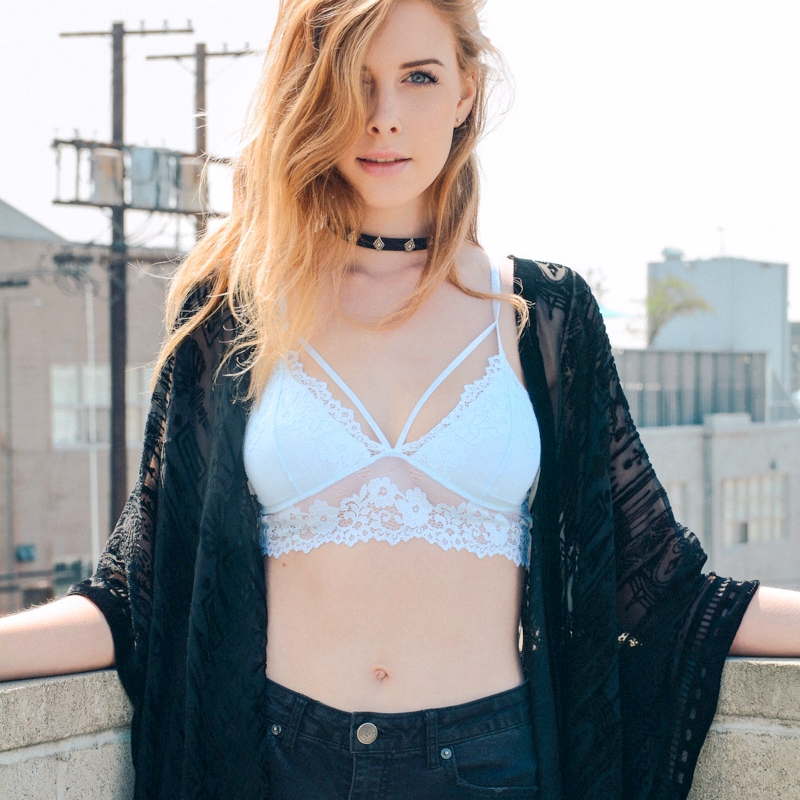 GA-5430 Grace Girl Floral csipke Strappy Bralette Nagykereskedelem