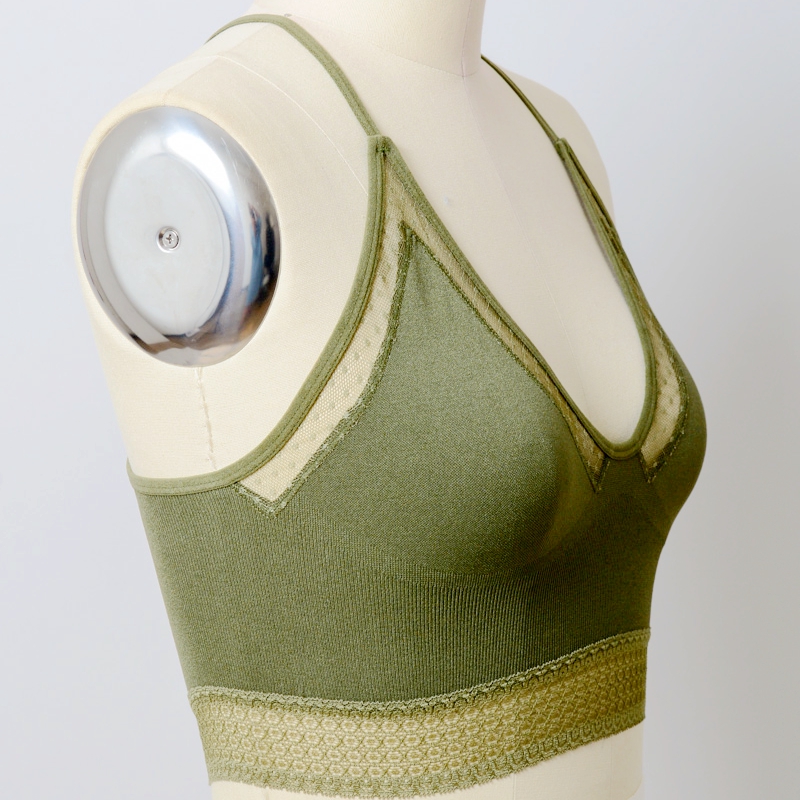 GA-5494 Grace Girl Seamless Polkadot Csipke Trim Bralette Nagykereskedelem