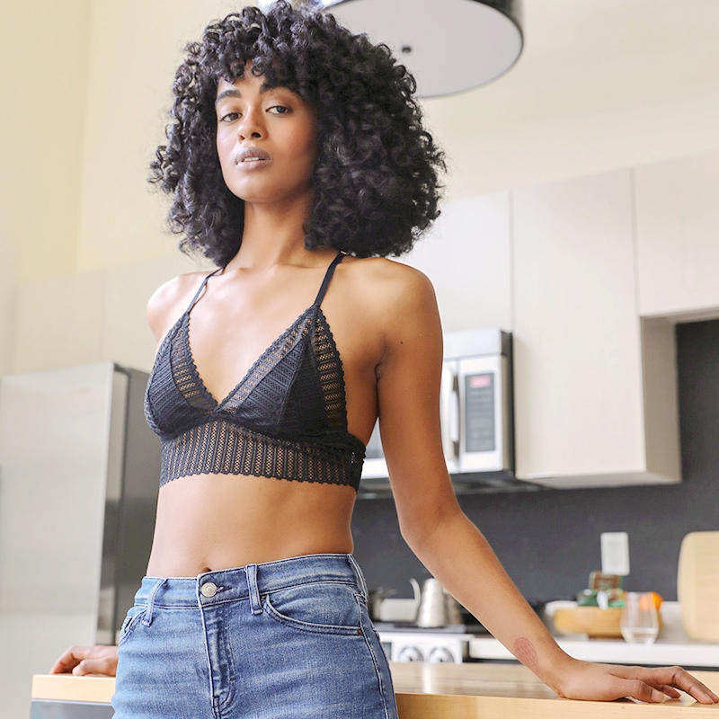 GA-5549 Grace Girl bordázott csipke Boho Racerback Bralette