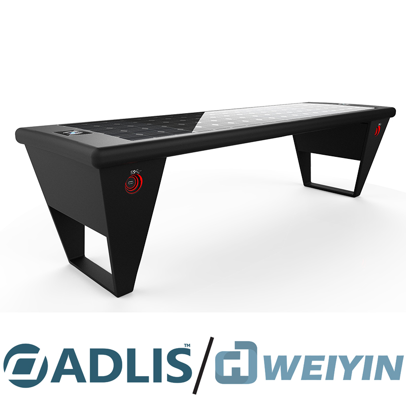 Kiváló minőségű fém fekete színű vezeték nélküli töltő Solar Garden Bnech mobilhoz