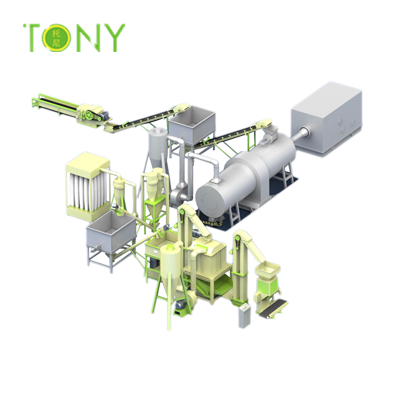 Ipari biomassza fa pellet vonal gép Indonéziába